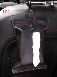 柔軟PU皮革汽車面紙盒，長方形，懸掛式/車載式，防刮後座面紙收納盒，汽車收納裝飾，後座扶手收納盒，節日禮物 - 多款式 - 查看 3