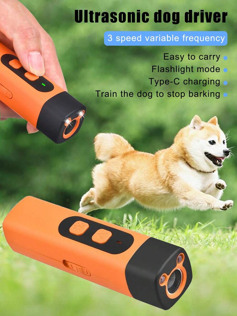 1 Buah Alat Pengusir Gonggongan Anjing Ultrasonik Baru | Perangkat Pelatihan Anjing Ultrasonik | Alat Pelatihan Anjing Portabel Genggam Isi Ulang, Frekuensi 25KHz | Jangkauan Jauh 26 kaki, LED untuk Penggunaan Dalam/Luar Ruangan, Pengusir Gonggongan yang Manusiawi, Penggunaan Sehari-hari