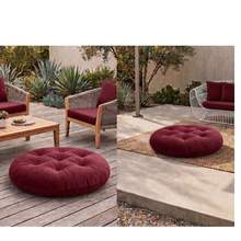 Ultra-Comfortable Round Seating Cushion - 40x40 Cm Fluffy Style - Redwood - View 2