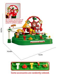 Children's Christmas Theme Adventure Track Set: Inertia Glide Car & Ferris Wheel Educational Toy, Holiday Gift For Boys And Girls - Multicolor - View 12