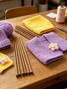 [2pcs/Pack]Carbonized Bamboo Single Point Knitting Needles, 35cm Smooth Natural Bamboo Knitting Needles, 2.0-10.0mm 18 Sizes Available, Bohemian Home Decor Style, Versatile Short/Medium/Long Needles, Suitable For: Scarves; Hats; Sweater Panels; Pillows; Small Rugs; Beginner Classroom Practice. - 35cm Single-pointed Carbonized Knitting Needle - View 1