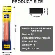 2pcs Pickleball Paddle Grip Tape - Non-Slip Replacement Grip, Suitable For Pickleball Paddles - Shock Absorbing & Moisture Wicking - Easy To Install And Long-Lasting Performance - Multicolor - View 4