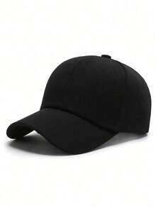 1pc Breathable Baseball Cap, Classic Solid Black Dad Hat For Men And Women, Adjustable Sun Protection Hat, Suitable For Casual And Outdoor Activities. - Multicolor - View 5