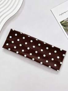 5pcs/1pc Women's Sweet & Cool Sports Yoga Beach Black White Brown Khaki Burgundy Polka Dot Pattern Headband Fashion Versatile High-End Elegant Elegant Minimalist Style Small Long Scarf Hair Hoop Hair Accessory Suitable For Daily Outings Casual Parties Commuting Vacation Hair Tying Hair Binding Hair Styling Makeup Outfit Matching Accessory - Multicolor - View 11