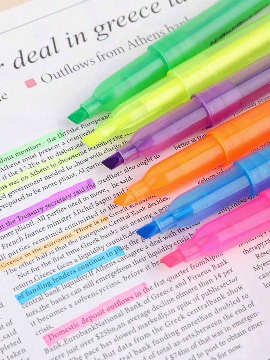 6pcs Cute Syringe Mechanical Colorful Ballpoint Pens, Needle Shaped, Office School Marker Writing Tools - Multicolor - View 1