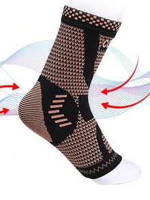 1pc Adjustable Ankle Pressure Sleeve, Ankle And Heel Support Brace, Strap Ankle Stabilizer, Unisex, Suitable For Basketball, Football, Climbing And Fitness Training - Multicolor - View 4