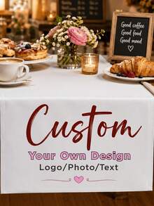Custom Company Logo Table Runner, Personalized Exhibition Market And Store Booth Display Banner - Multicolor - View 9
