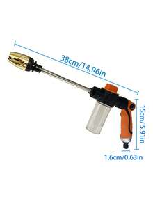 Súng rửa xe áp lực cao GOUN HOSE, dụng cụ rửa xe tại nhà, cán nối dài bằng kim loại bọc cao su, cầm tay tưới vườn - A - Xem 2