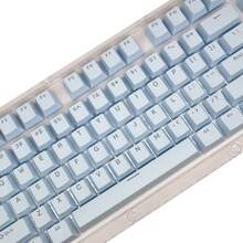 HXSJ Teclas de teclado mecánico de color azul PBT, caracteres translúcidos moldeados por inyección de doble disparo ABS, compatibles con teclados mecánicos, teclado no incluido - Ver 11
