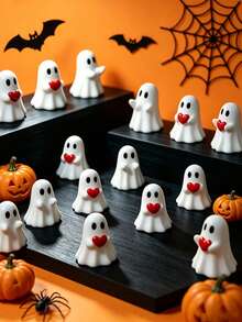15/10/5/1 pieza Adorable Fantasma Decoraciones de Halloween Adornos de Moda Creativa Mejoran la Atmósfera Festiva Decoración Multiusos para Interiores del Hogar Habitación Boda Fiesta de Cumpleaños Fiesta de San Valentín Recuerdos de Fiesta - Multicolor - Ver 6