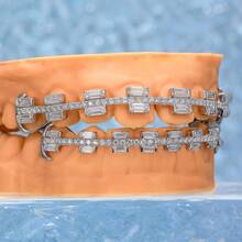THATBOY 2pcs/Set Hip-Hop Tooth Design | Fashionable Grillz With Copper, Shiny,Party Gift For Men & Women - Multicolor - View 8