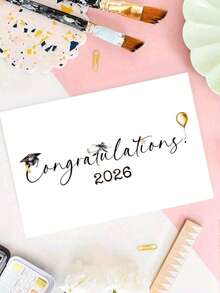 1件 2026畢業卡附信封，給女兒與兒子的祝賀卡，適合高中與大學畢業生的完美畢業禮物，內頁空白可書寫 - 104 - 查看 9