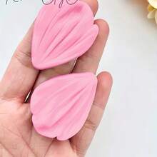 2PCS, Petal Flower Silicone Mold | Embossed Mold | Polymer Clay Mold | Jewelry Making | Clay Tools - Pink - View 2