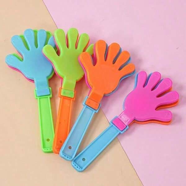 1-100個迷你拍手器，尺寸長9.5cm/3.74in、寬5cm/1.97in，適用於節日慶祝、生日派對禮物與用品，亦可用於聖誕派對、聖誕禮物、新年禮物、聖誕襪填充物及其他場合，助您享受節日歡樂與派對趣味