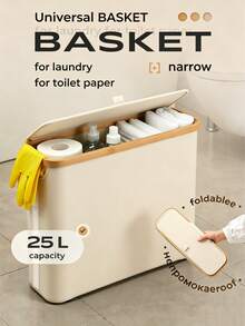 OrdoVault 25/50/100L Laundry Basket, Dirty Clothes Basket, Storage Basket, Bamboo Frame, 100L With Separate Reusable Mesh Inner Bag, Foldable Storage, Perfect Helper For Home And Bathroom Storage, Able To Store Toilet Paper, Clothes, Blankets And Other Items, Ideal Holiday Gift - View 13