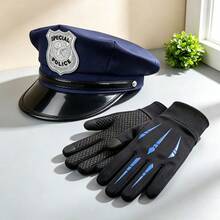 2件組：男士水手帽與女士軍警帽，萬聖節服裝配件，藍色帽子附刺繡字母與星星 - 彩色 - 查看 14