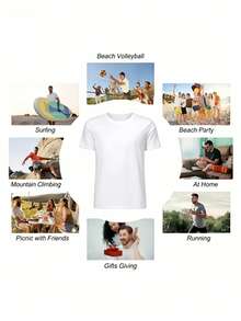 Women's Casual, Creative And Cute Capybara Graphic Pattern T-Shirt, Short-Sleeved, Basic And Stylish - 白色6 - 查看 2