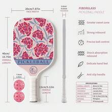 Pickleball Paddle Set Lightweight Pickleball Racket For Adults & Beginners Pickleball Paddle Set With 2 Balls Pattern Pickleball Paddle Lightweight Fashion Pickleball Racket Sports Gift - Beige - View 4