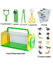 Children's Insect Catching Set - Children's Insect Catching Set Gift, Includes Insect Catcher, Butterfly Net Tweezers, Children's Insect Habitat Outdoor Exploration Set, Suitable For 3-8 Years Old Children, 5-Piece Set (Random Shape And Color), - Multicolor - View 10