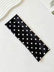 5pcs/1pc Women's Sweet & Cool Sports Yoga Beach Black White Brown Khaki Burgundy Polka Dot Pattern Headband Fashion Versatile High-End Elegant Elegant Minimalist Style Small Long Scarf Hair Hoop Hair Accessory Suitable For Daily Outings Casual Parties Commuting Vacation Hair Tying Hair Binding Hair Styling Makeup Outfit Matching Accessory - Multicolor - View 5