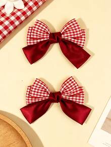 2/10PCS Jepit Rambut Pita Patchwork Kotak-kotak Warna Polos Kasual Serbaguna, Tersedia 5 Warna, Cocok untuk Pemakaian Sehari-hari dan Acara Luar Ruangan, Pilihan Hadiah yang Bagus - MultiWarna - View 14