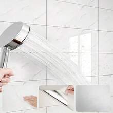 Azulejos de pared autoadhesivos 3D con efecto mármol fáciles de aplicar - Papel tapiz de espuma autoadhesivo e impermeable, adecuado para salpicadero de cocina, sala de estar, dormitorio, decoración de baño - Pegatinas de pared de vinilo fáciles de cortar y lavables - Adhesivo para azulejos - Pegatinas de pared - Ver 5