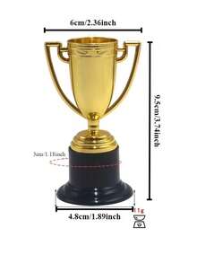 3D Printed Football Trophy Statue - Football Cup Trophy Model, Suitable For Matches, Parties - Collectible Gift For Football Fans, Tournaments And Enthusiasts Daily Display - Gold - View 10