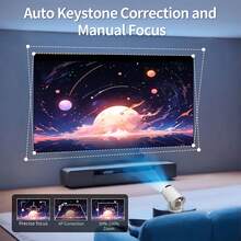 便攜式 4K 智慧投影機,支援 WiFi 與無線 5.0,內建作業系統,180° 可旋轉螢幕搭配立體音效,輕巧設計適合家庭劇院、遊戲娛樂與戶外電影觀賞,相容手機/電視支架/筆電/超高清顯示 - 查看 5