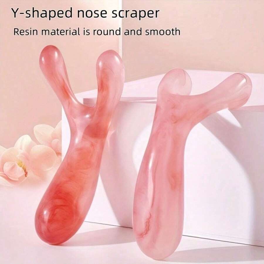 1 buah Resin 5-Cakar Alat Pijat Gua Sha Hidung Sisir Wajah Tongkat Pengikis Tulang - A - View 1