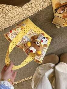 San-X Rilakkuma 波點寬鬆熊熊甜點風 Ins 卡通大容量可愛學生化妝收納包 新款手提式 - 彩色 - 查看 9