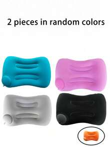 1/2pcs All-Season Outdoor Hand-Press Inflatable Pillow, Travel Pillow, Multi-Functional Foldable Portable Pillow, Suitable For Family Travel, Work, Camping - Multicolor - View 13