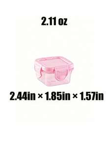 6pcs Macaron Color Double-Lock Transparent Mini Storage Boxes, 60ml/150ml PP Sealed Dust-Proof Fresh-Keeping Containers, Cute Portable Square Small Jars, Suitable For Travel Snacks Nuts Seasoning Storage - Multicolor - View 13