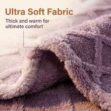 1pc Thick Gradient Bohemian Style Blanket, Soft Warm Double-Sided Reversible Throw, Suitable For Bed, Sofa, Living Room, Bedroom, Dorm Decor, Can Be Used As Wall Hanging, Back To School Supplies, Dorm Bedding - Purple - View 5