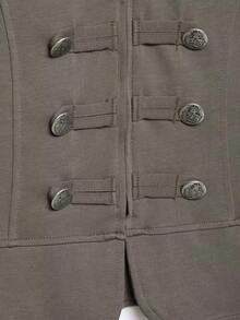 DEEKA Autumn New Women's European And American Style Fashion Minimalist Versatile Zipper Button Decor Vest Summer - Dark Khaki - View 7