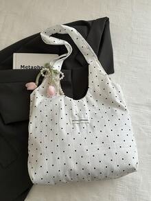 Summer White Lace Women's Handbag Large Capacity Casual Women's Tote Bag For Date, Vacation, Commute, Shoulder Bag - White - View 7