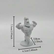 1pc Strongman Bodybuilder Muscle Statue, 3D Printed Plastic Decor, Desktop Ornament For Living Room, Study, Gym, Ideal Gift For Fitness Enthusiasts - A - View 2