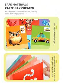 Children's 3D Sticker Puzzle, Sticker Puzzle Picture Book, Preschool Quiet Book, Montessori Kindergarten Learning Activity, Suitable For Children 3 Years And Older, Educational Matching Autism Sensory Travel Toy - Multicolor - View 7