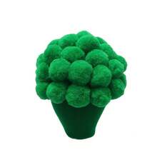 Hat, Knitted Yarn Hat For Spring And Autumn, Joke Hat, Flower Vegetable Brain, Funny Broccoli Pom-Pom Versatile Warm Hat - Red - View 4