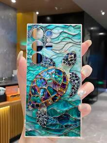 High Transparency Full Screen White Starry Sky Turtle Painted Anti-Drop Transparent Phone Case, Compatible With IPhone Series/ Series, Compatible With Xiaomi/ - Multicolor - View 4