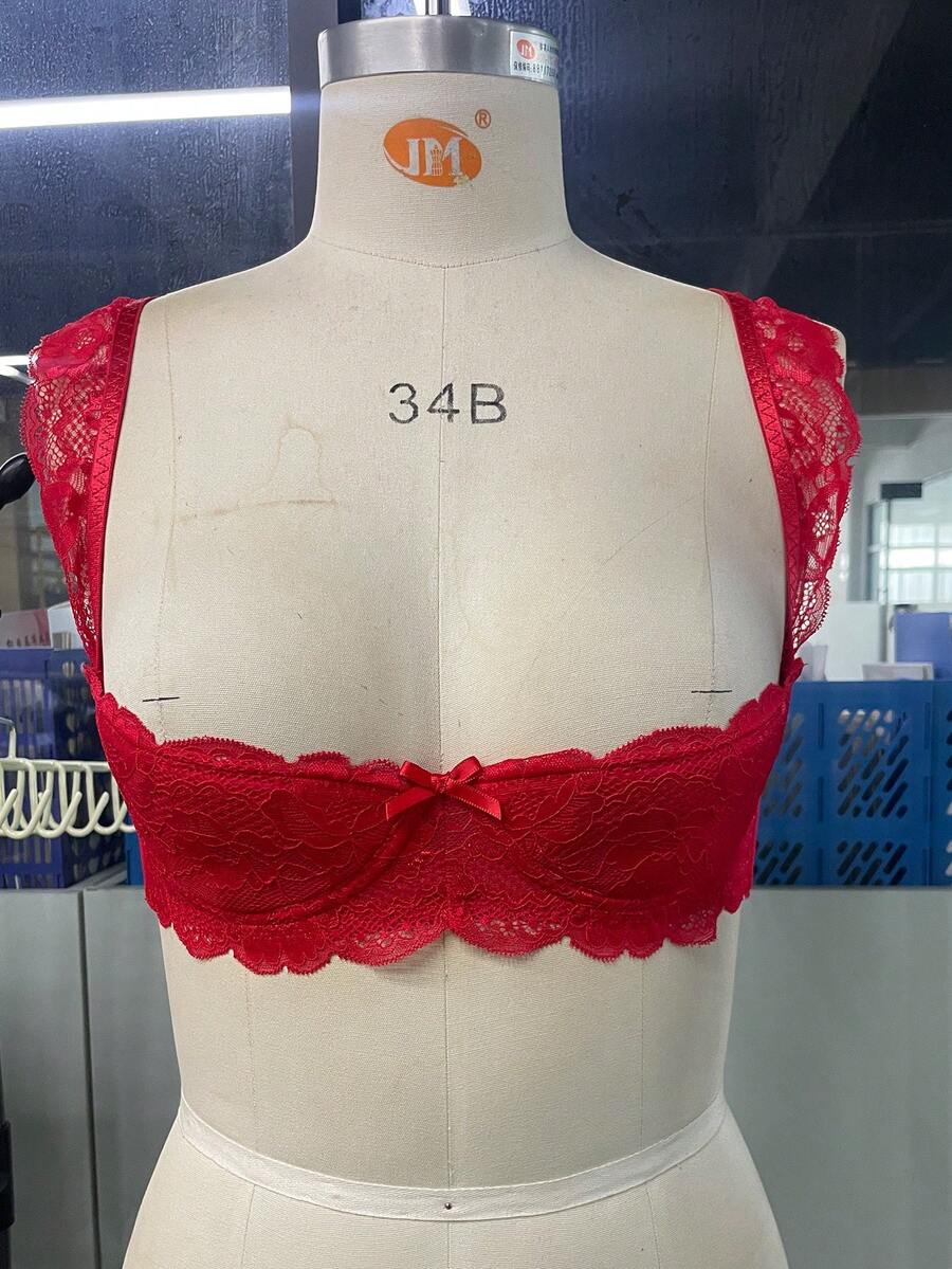Bella Beso 1pc Sexy Underwire Half Cup Bra