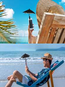 1pc Bendable Phone Sunshade - A Mini Sunshade That Helps Shield The Phone From Sunlight And Rain During Outdoor Activities, Prevents Glare And Reflection When Taking Photos, Easy To Use No Need For Electricity - Multicolor - View 6