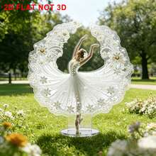 1pc Ballet Girl Acrylic Stand, Luxury Transparent Desktop Ornament, Living Room Study Desk Decor, Birthday Anniversary Gift For Girlfriend - A - View 6