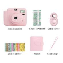 Set Kamera Instan Popoto, Termasuk Cermin Selfie untuk Potret Diri, Pencitraan Optik, Pengoperasian Sekali Klik, Cocok untuk Pemula, Gaya Film Klasik, Abadikan Momen Tak Terlupakan Liburan Pantai dan Musim Kembali ke Sekolah (Baterai Tidak Termasuk) - View 12
