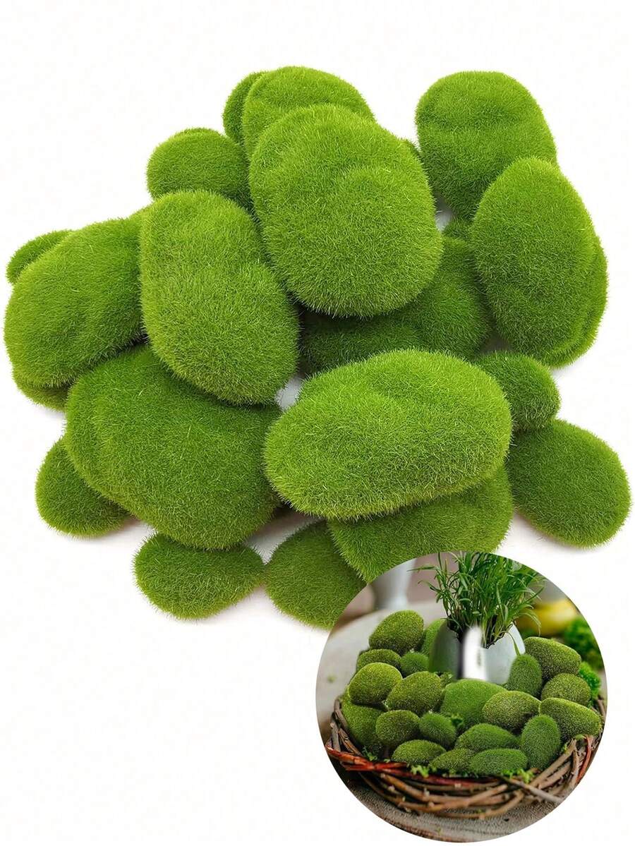 Artificial Moss Green Grass Miniature Model, Mini DIY Fairy Garden Aquarium Outdoor Decoration Micro Ornaments (20pcs/10pcs/5pcs) - One Size Fits All - View 1