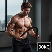 55cm Black Resistance Band Arm Strength Bar For Fitness Training - Black - View 1