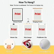 1 pieza/Set Arte de pared en lienzo, Póster de pared de baño con ganso lindo y humorístico "¿Estás haciendo caca?", Fondo de rayas rosas, Póster de pato humorístico, Diseño minimalista de papel higiénico, Adecuado para baño, baño de niños y baño de invitados, Marco no incluido - Dibujos animados - Ver 9