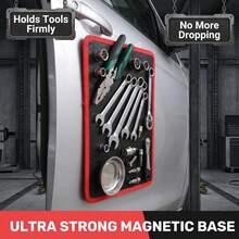 3 PiecesMagnetic Tool Pad Set, Heavy Duty Magnetic Parts Tray, With 3 Sizes Of Non-Slip Trays, Suitable For Car Repair And Workshop Organization, Ideal Gift For Men, Perfect For Mechanics, Car Enthusiasts And DIY Hobbyists - C - View 7