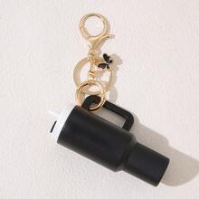 Cup Mini Tumbler Keychain Accessories Cute Cup Keychain With Flower Purse Handbag Backpack For Women School Car Accessories Goth - Multicolor - View 14