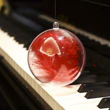 High-Transparency Acrylic Ornaments, Hollow Balls, Holiday Decorations, Gifts, Plastic Balls, Preserved Flower Hanging Ornaments - 14cm - View 1