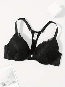 3pcs Lace Camisole Bra Set For Women, With Front Closure And Lift Design, Suitable For Daily Wear - Multicolor - View 10